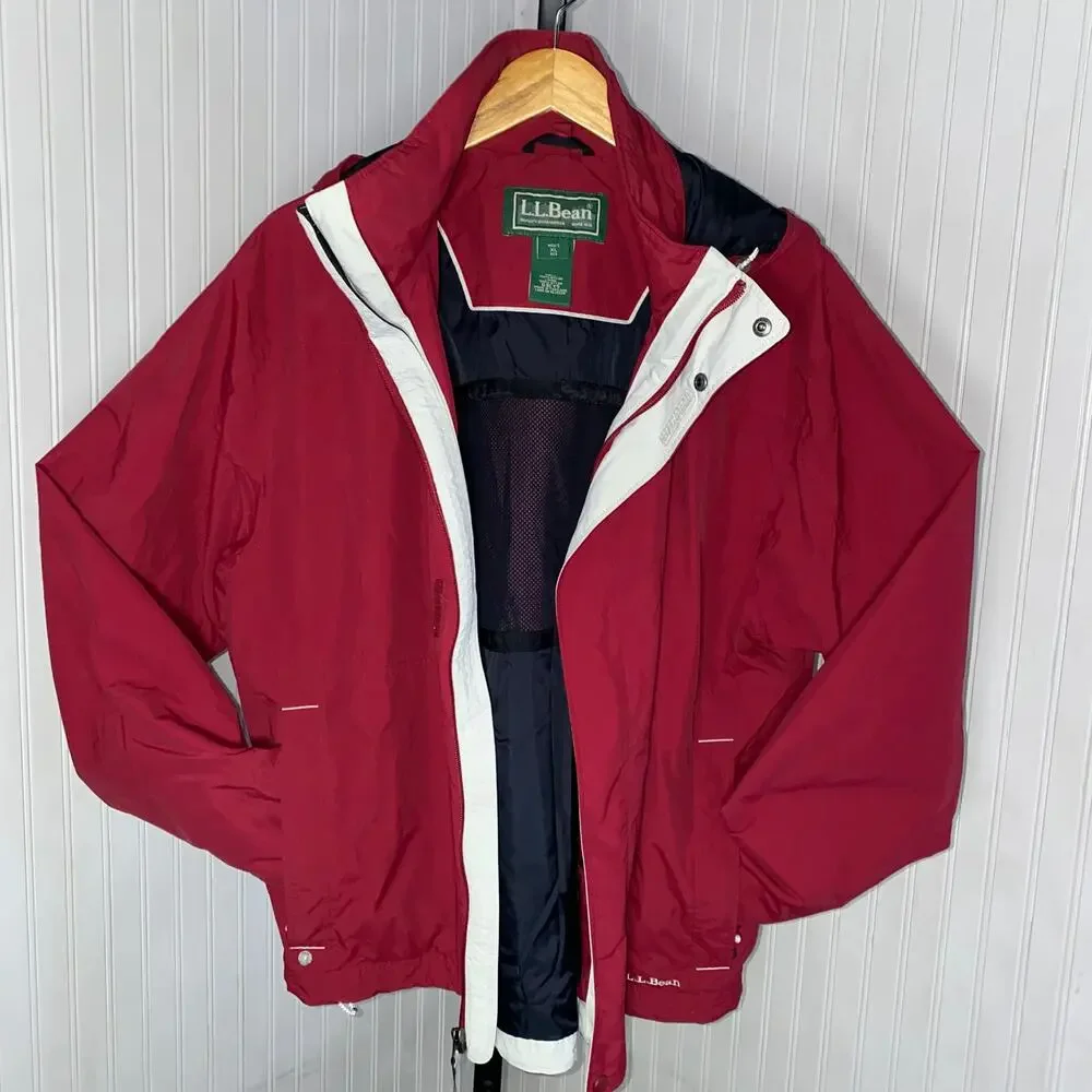 Vintage L.L. Bean Men'x XL Red Utility‎ Outerwear Jacket